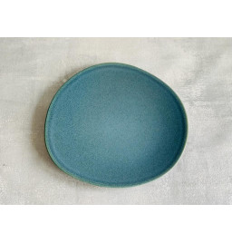 Assiette plate KAREN 27cm - couleur Bleu Lot de 6 assiettes