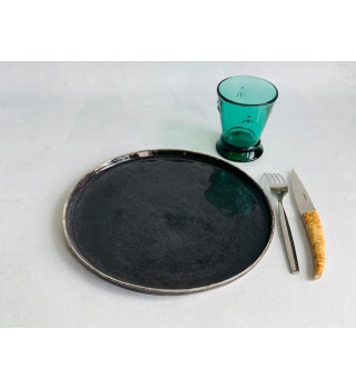Assiette plate NORI 28cm - couleur Brun