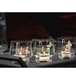 Moomin Originals "The Journey "Verre/Photophore/Porte Bougies /Mini vase / Bonbonière 8.5 CM